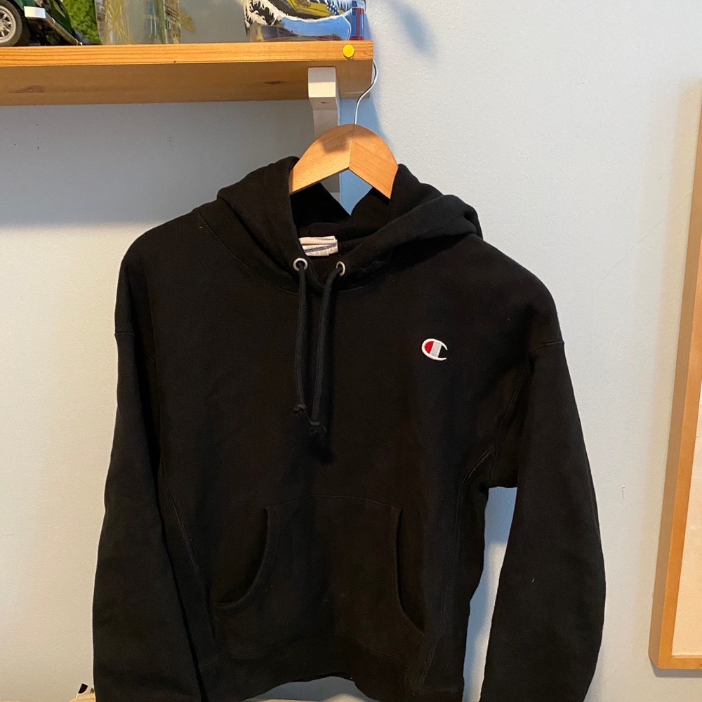 Champion reverse weave black hoodie